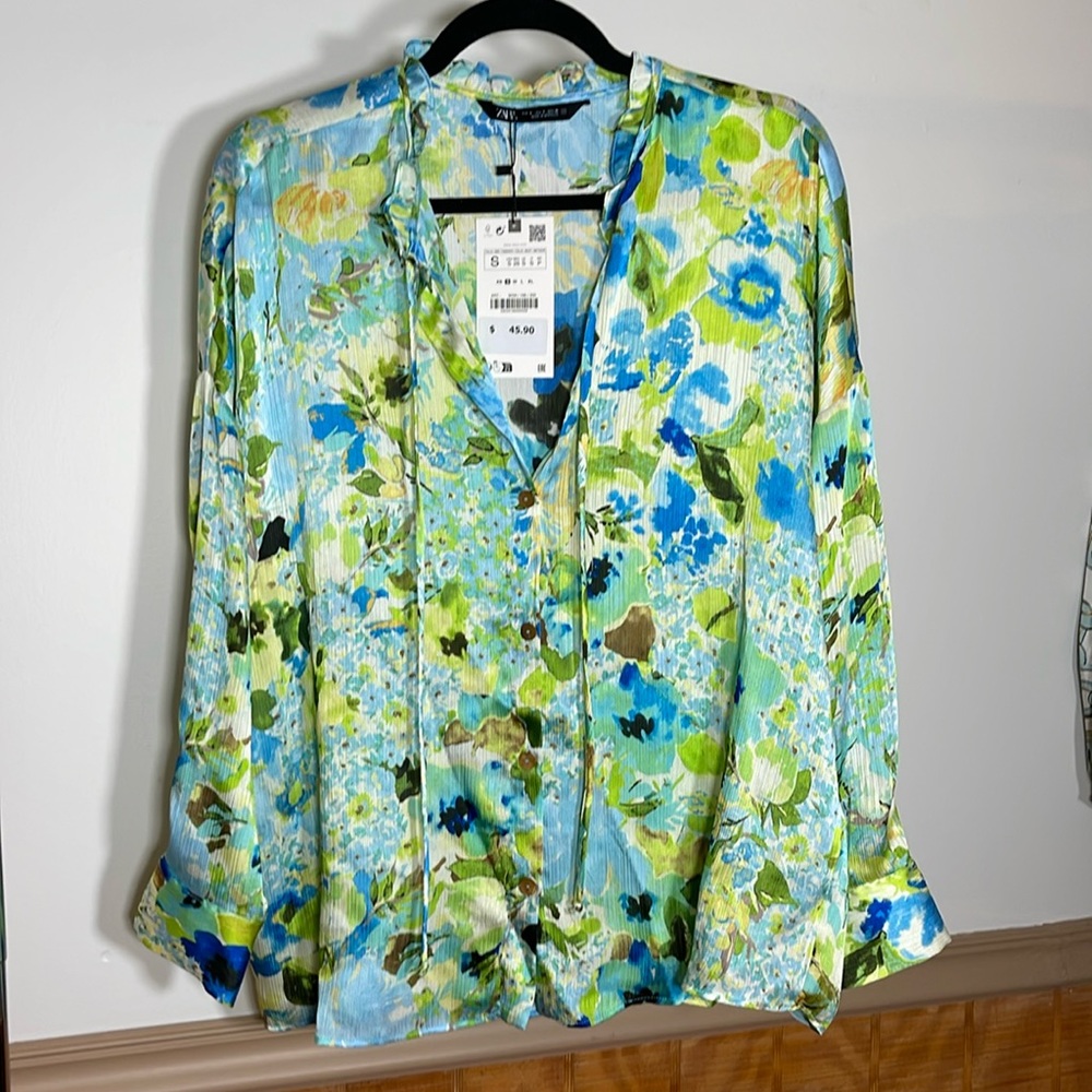 ZARA printed blouse